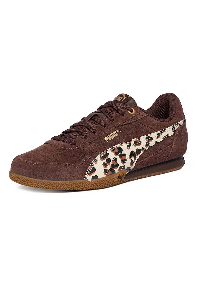 Puma Дамски маратонки - естествена кожа - кафяви