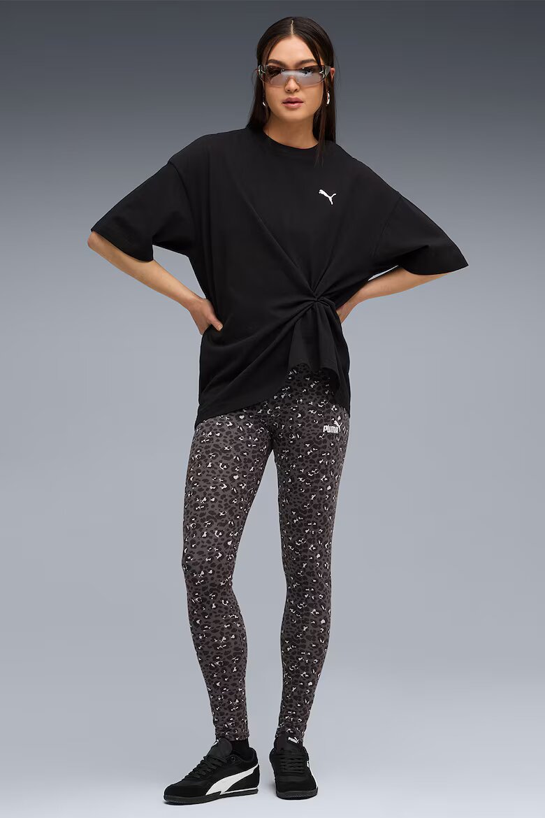 Puma Десениран клин ESS GRAPHIC с животинска шарка Черен