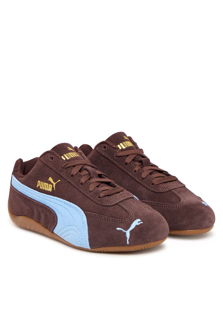 Puma Детски спортни обувки - естествена кожа - кафяви