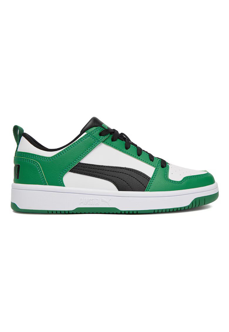 Puma Детски спортни обувки REBOUND LAYUP LO SL JR - зелени - синтетичен материал