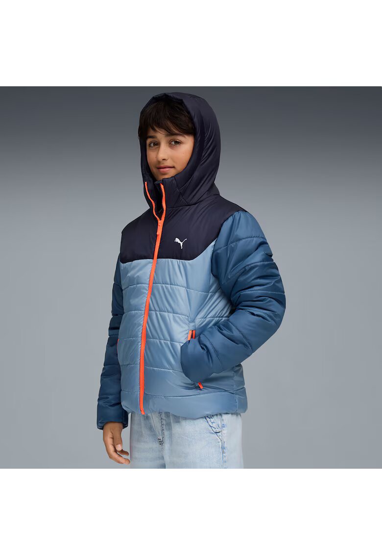 Puma Детско яке - Essentials - тъмносиньо - подплатено