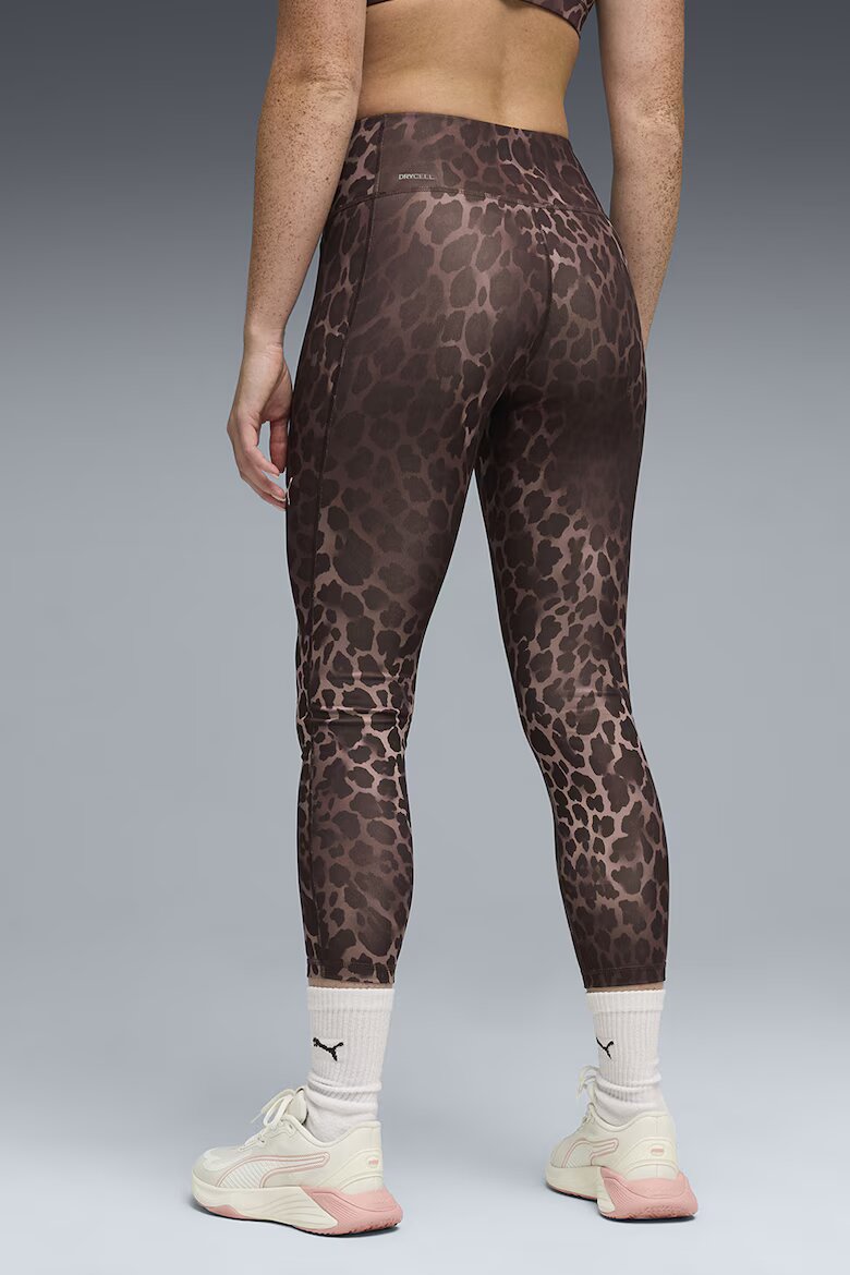 Puma Фитнес клин Essential Spotted Haze с животински принт Тъмнокафяв