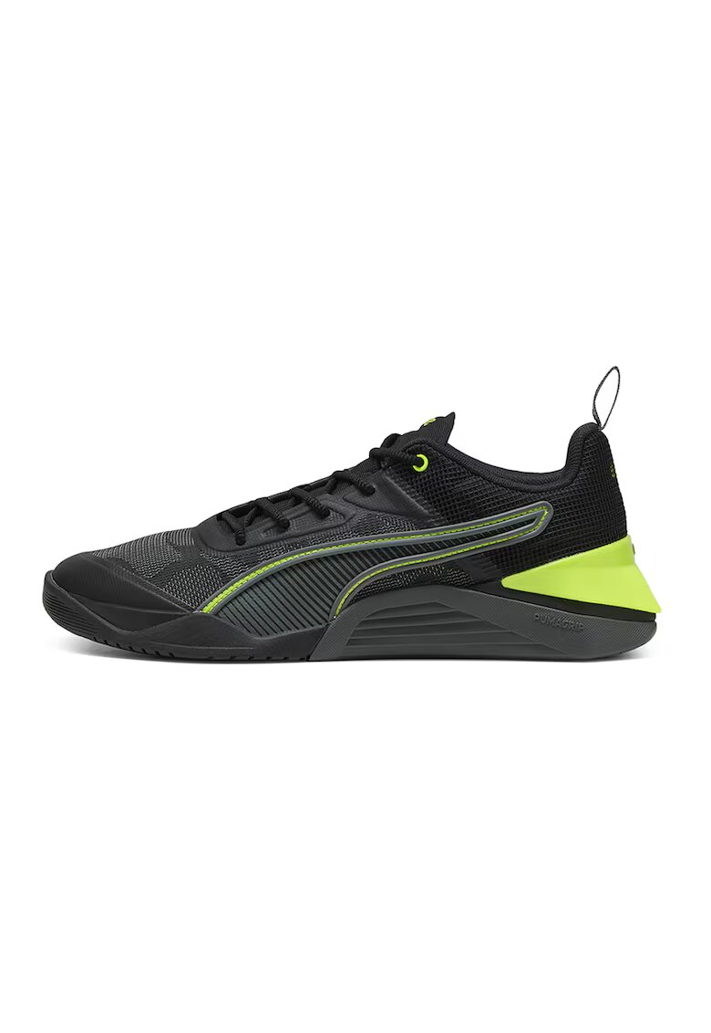 Puma Фитнес обувки с контрасти - Черен/Електриково Зелено