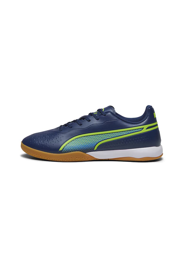 Puma Футболни обувки King Match IT Indoor - Тъмносин/Лайм зелено