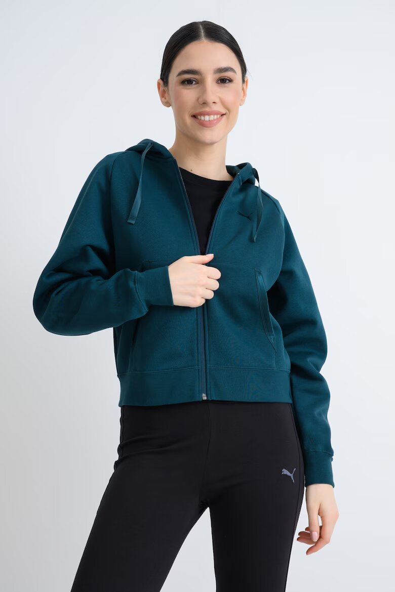Puma Худи Ess Elevated с ръкави реглан Тъмнозелен