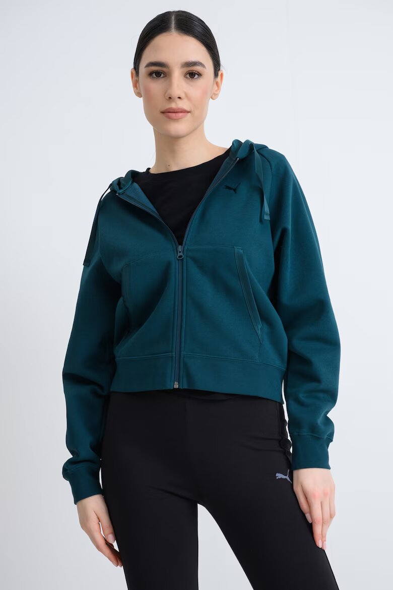 Puma Худи Ess Elevated с ръкави реглан Тъмнозелен