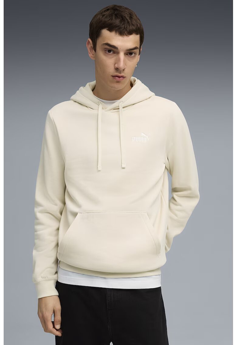 Puma Худи ESS Small No. 1 с джоб кенгуру - Мръснобял
