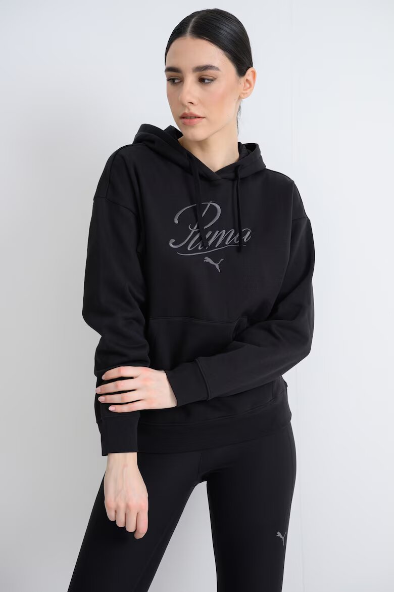 Puma Худи Essentials Script с лого на гърдите Черен