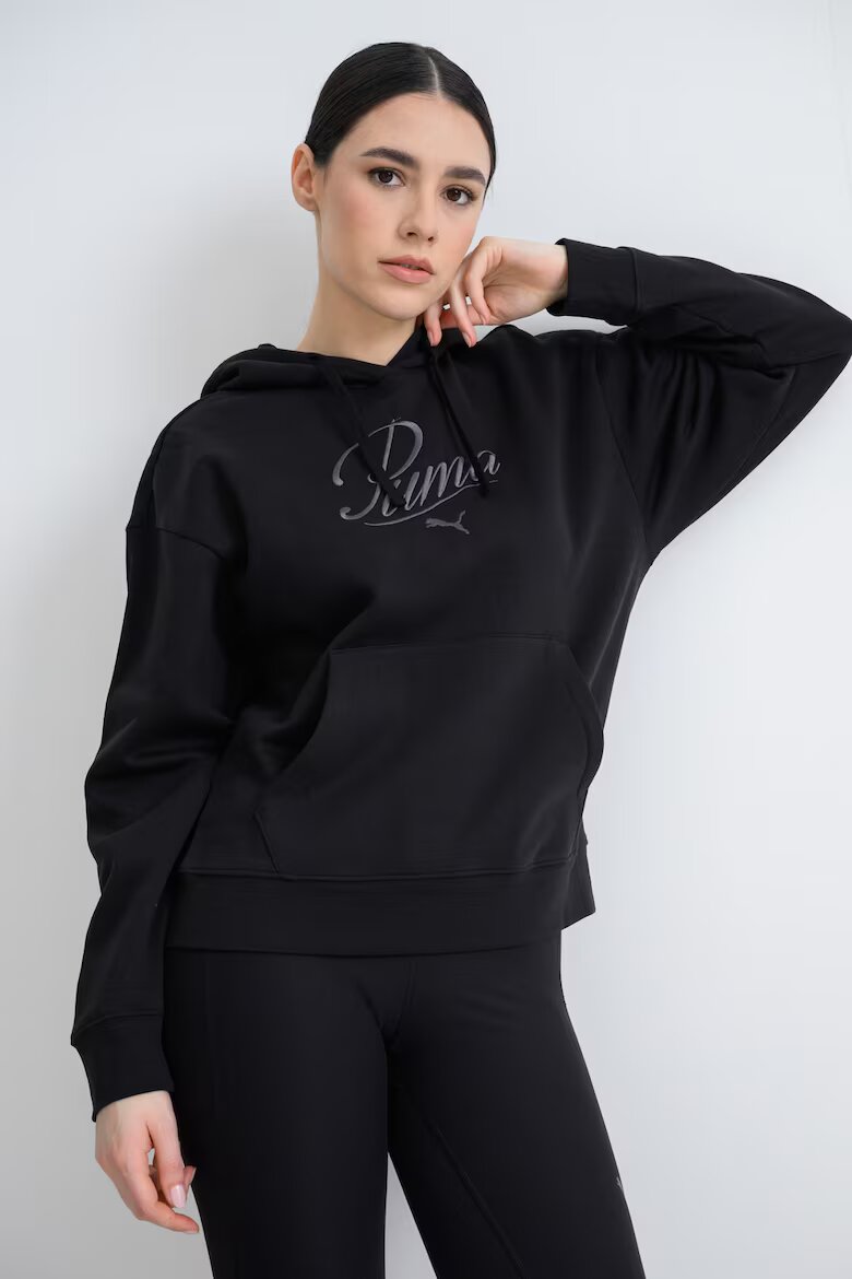 Puma Худи Essentials Script с лого на гърдите Черен