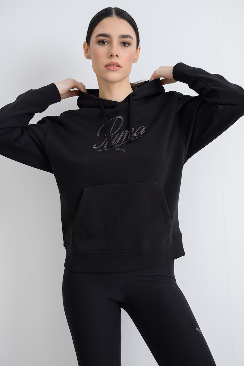 Puma Худи Essentials Script с лого на гърдите Черен
