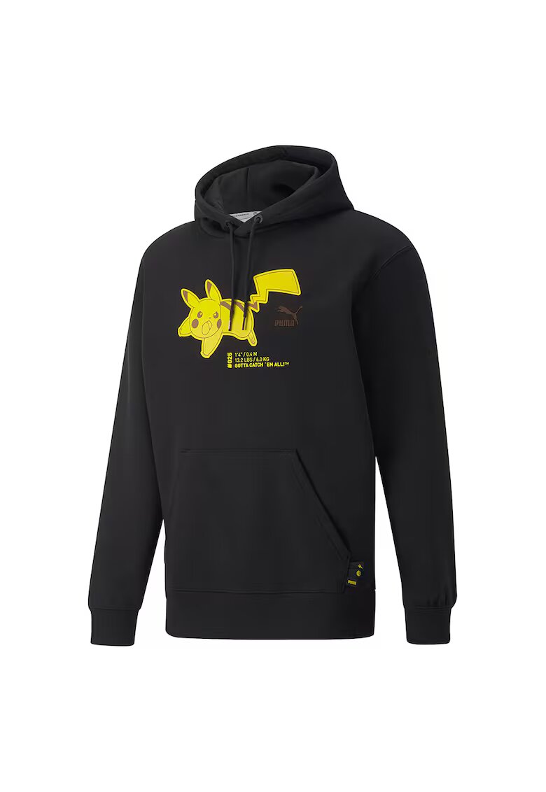 Puma Худи с фигурална щампа - Черен/Жълт