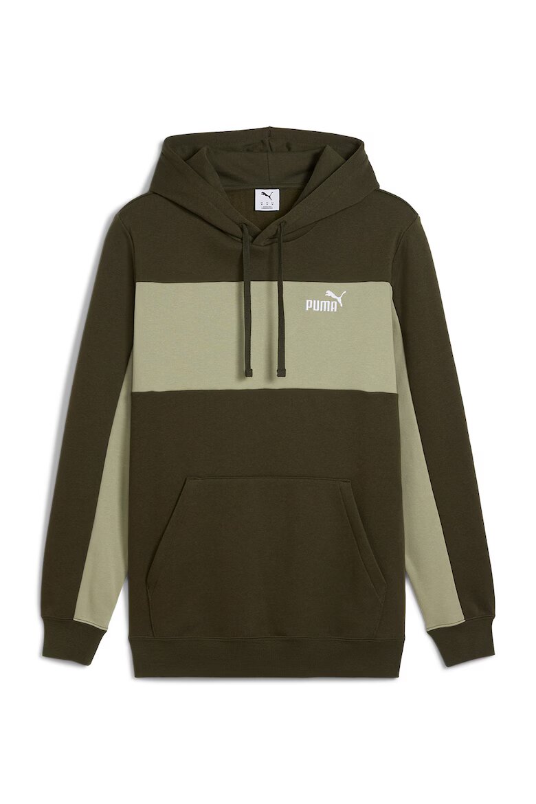 Puma Худи с памук Essentials Бледозелен/Маслинено зелено