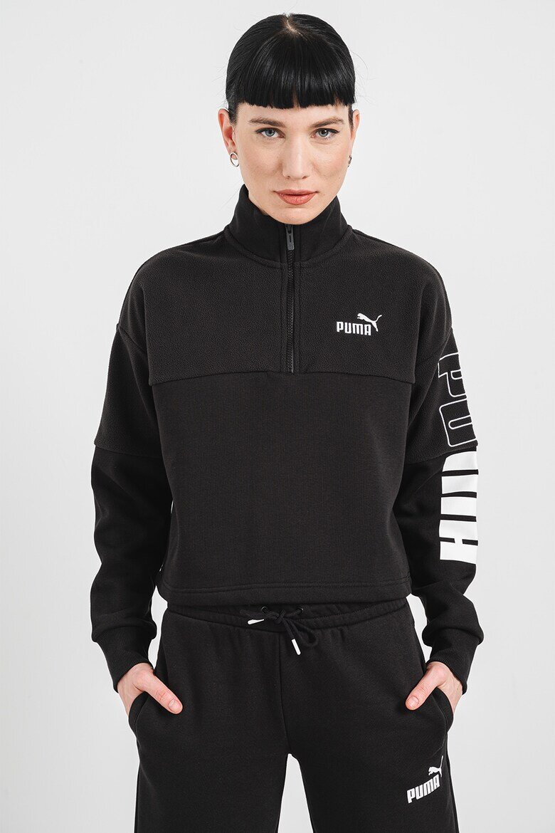 Puma Худи с висока яка Черен