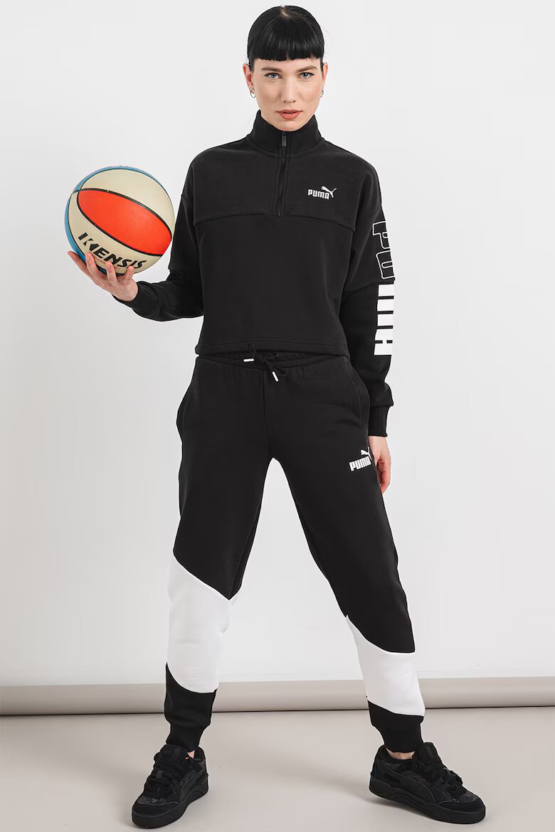Puma Худи с висока яка Черен