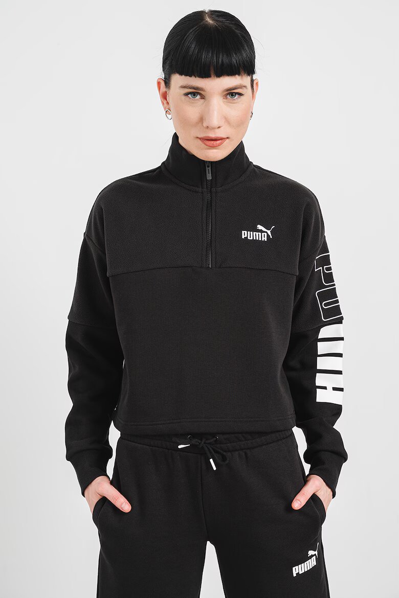 Puma Худи с висока яка Черен
