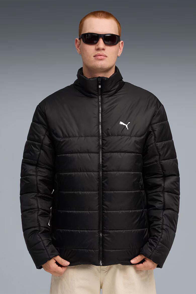 Puma Капитонирано зимно яке с лого Черен