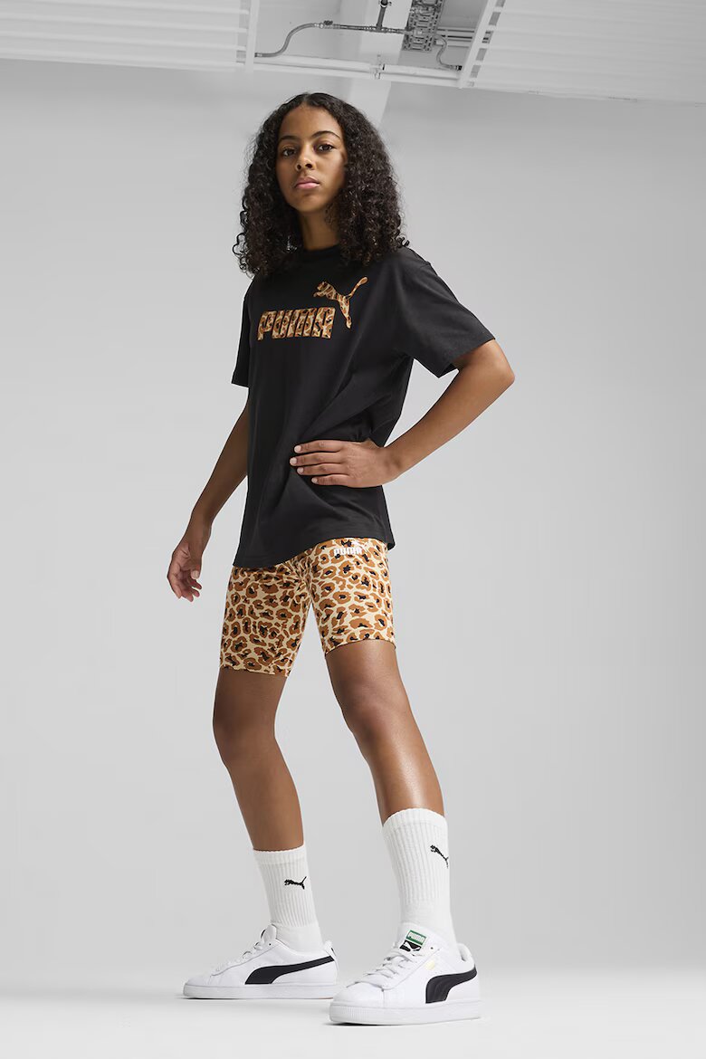 Puma Къс клин Essentials с принт Черен/Карамел/Крем