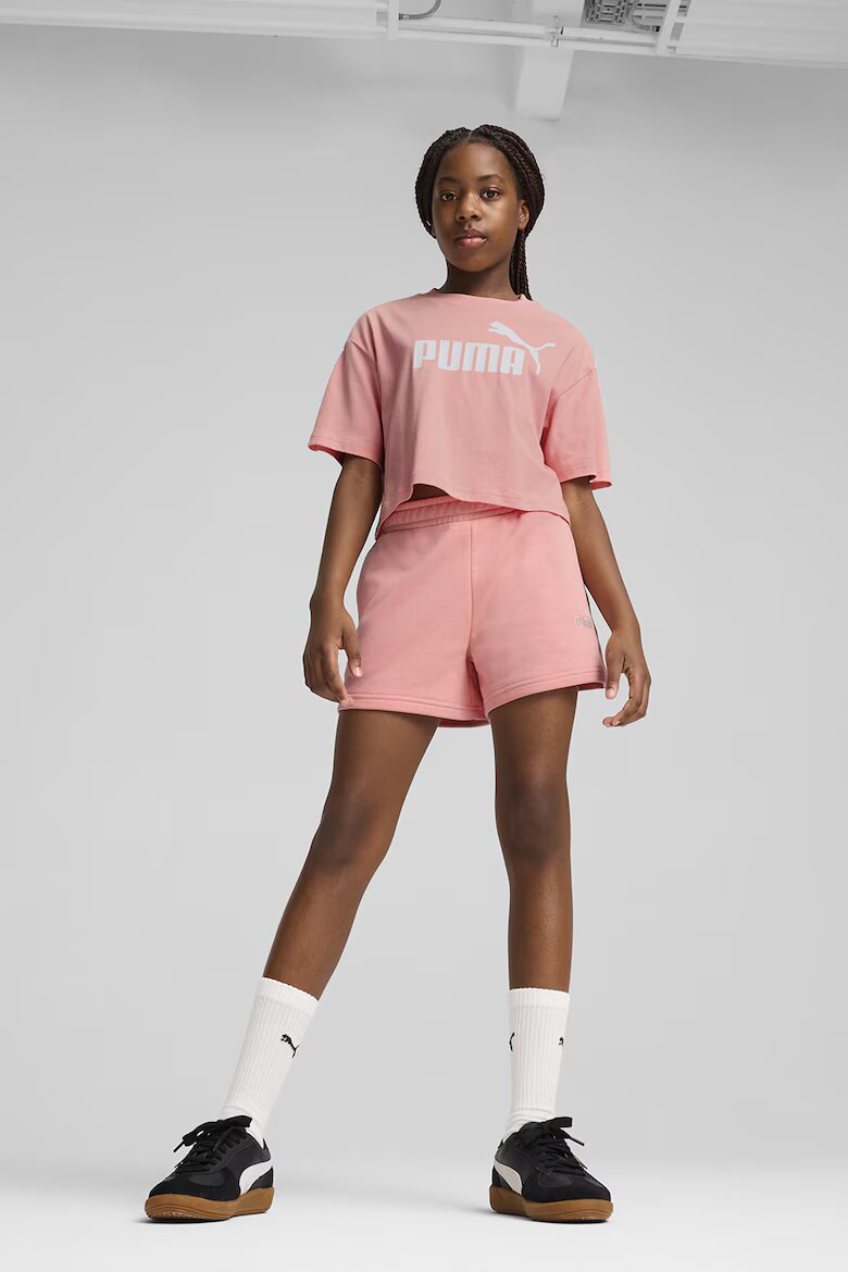 Puma Къс панталон Essentials с бродирано лого Пастелнорозов