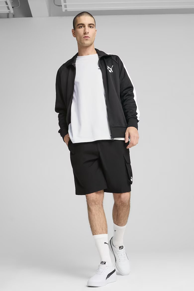 Puma Къс панталон с джобове и лого Черен