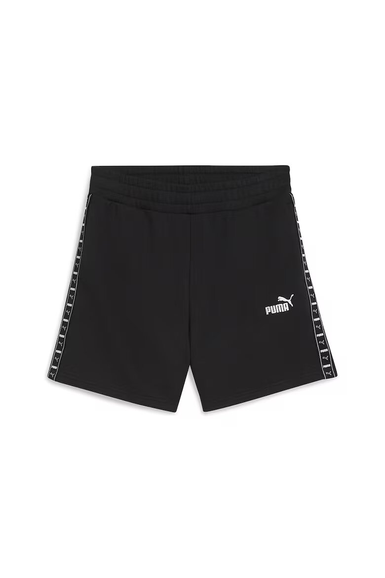 Puma Къс панталон с памук и лого Черен