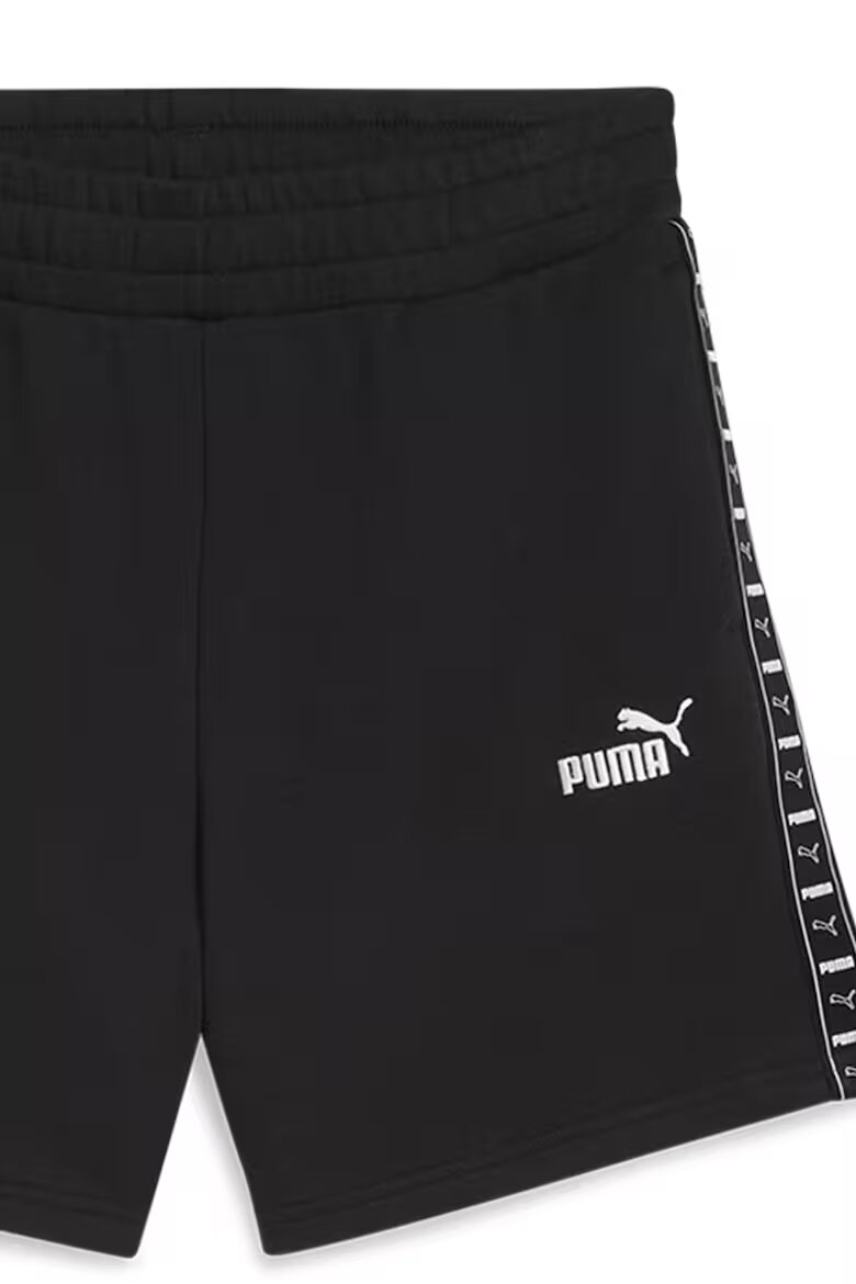 Puma Къс панталон с памук и лого Черен
