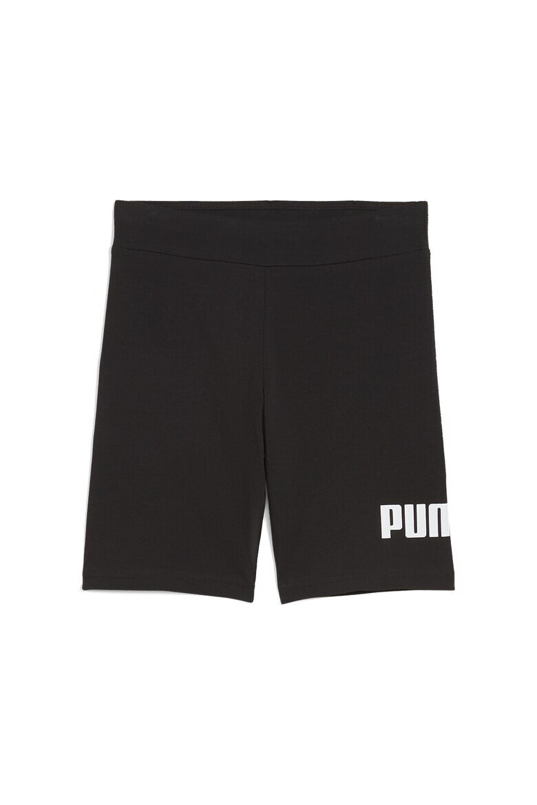 Puma Къс панталон с памук с лого Бял/Черен