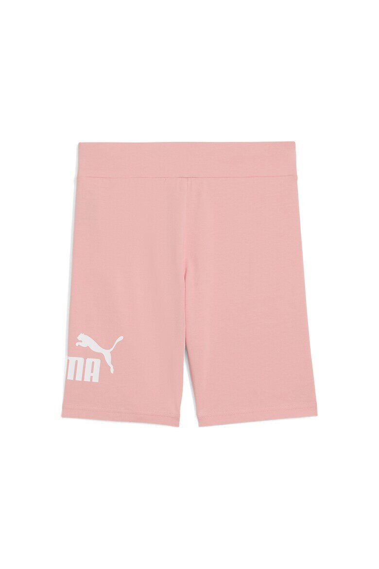 Puma Къс панталон с памук с лого Бял/Пастелнорозов