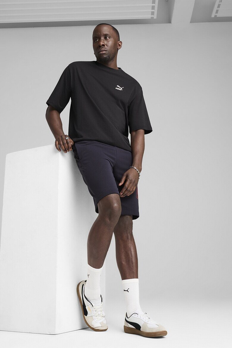 Puma Къс панталон с памук с лого Ултрамарин синьо