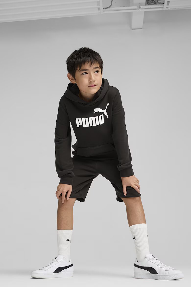 Puma Къс спортен панталон Essentials с еластична талия Бял/Черен
