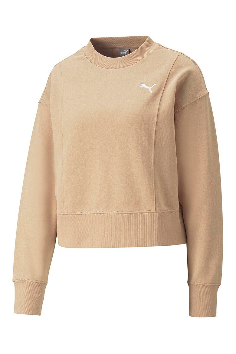 Puma Къс суитшърт HER със свободна кройка Праскова