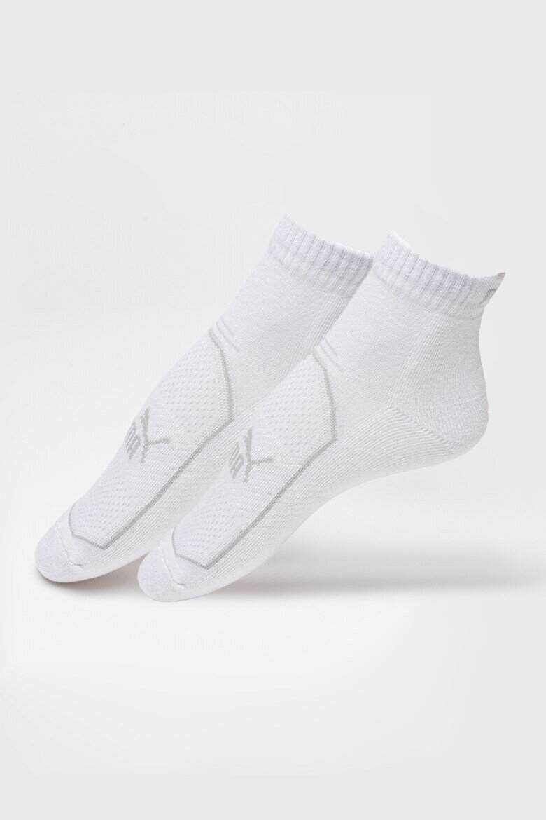 Puma Къси чорапи с лого Мръснобял