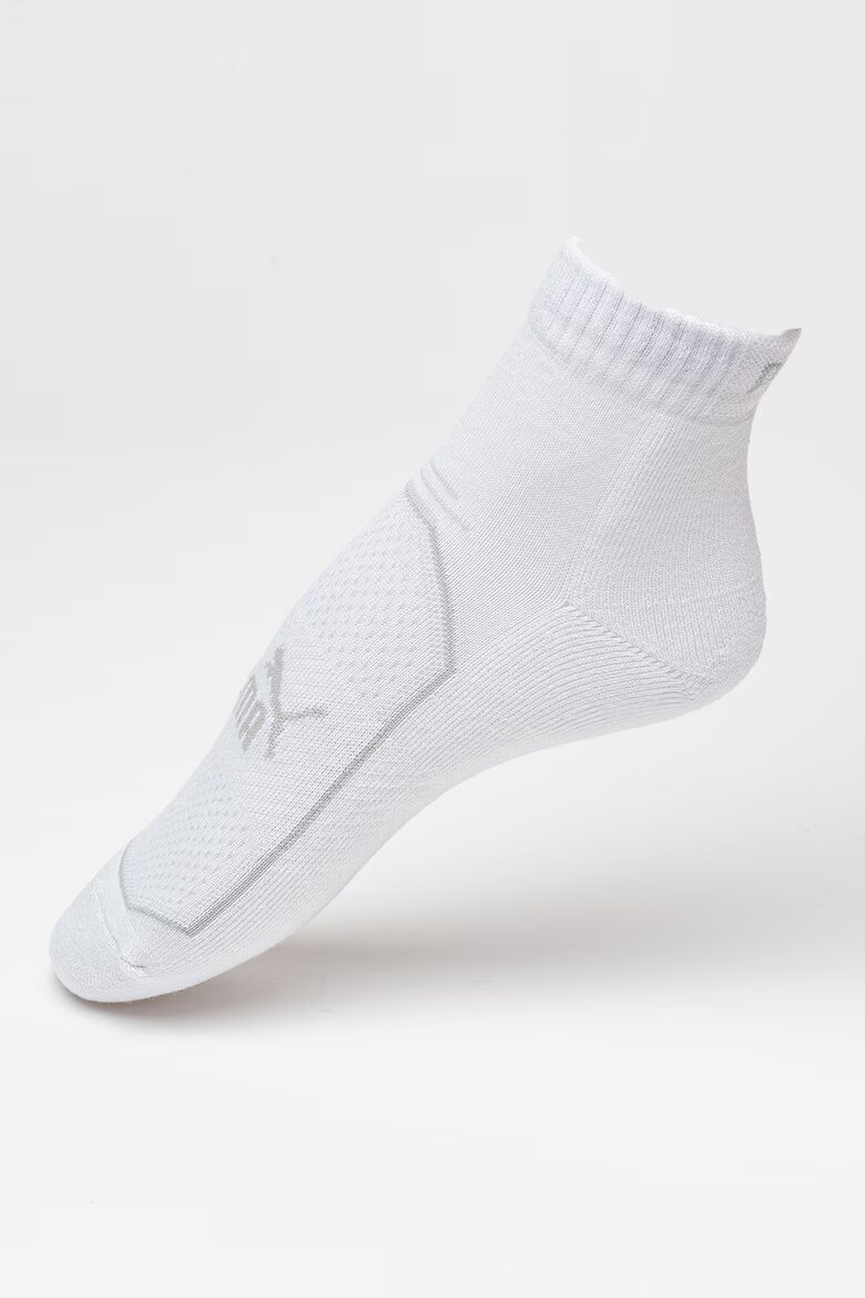 Puma Къси чорапи с лого Мръснобял