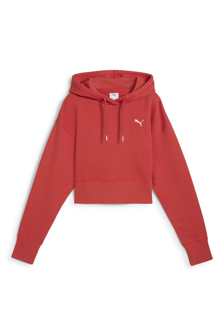 Puma Късо худи с паднали ръкави Аленочервен