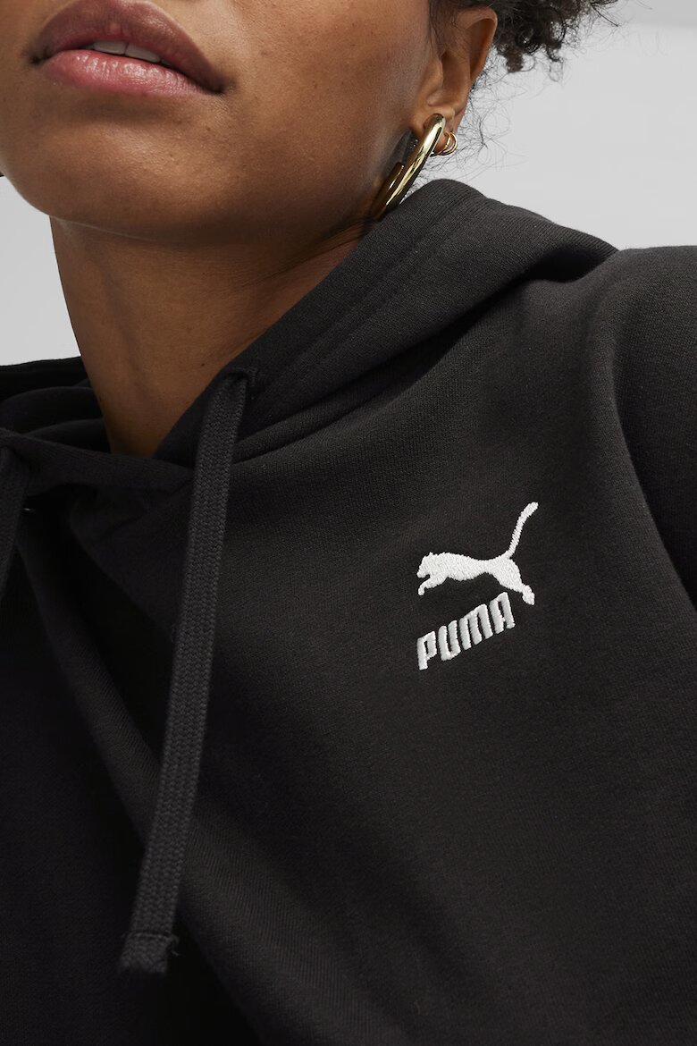 Puma Късо худи с паднали ръкави Черен