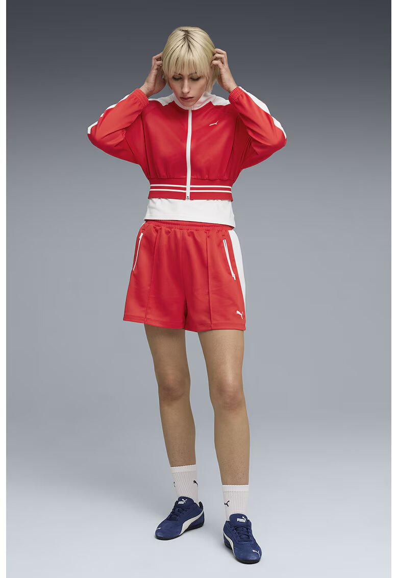 Puma Късо свободно спортно яке - Бял/Корал