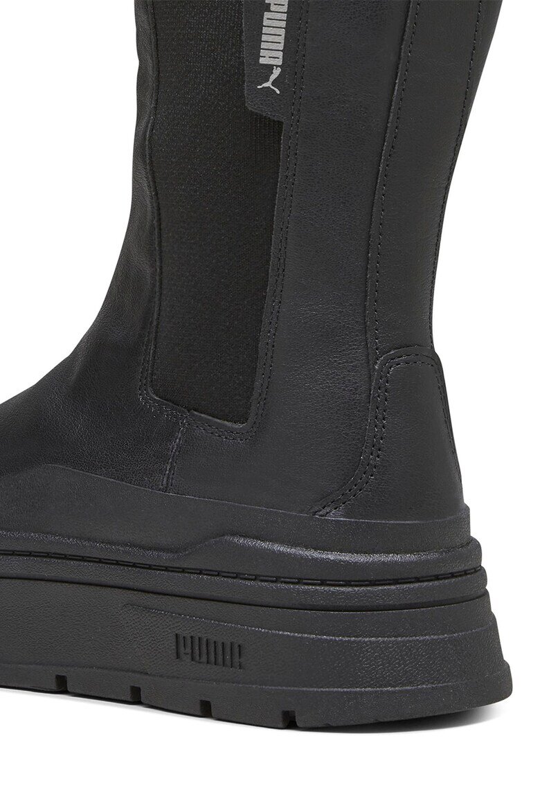 Puma Кожени ботуши Mayze Stack Chelsea с текстил Черен