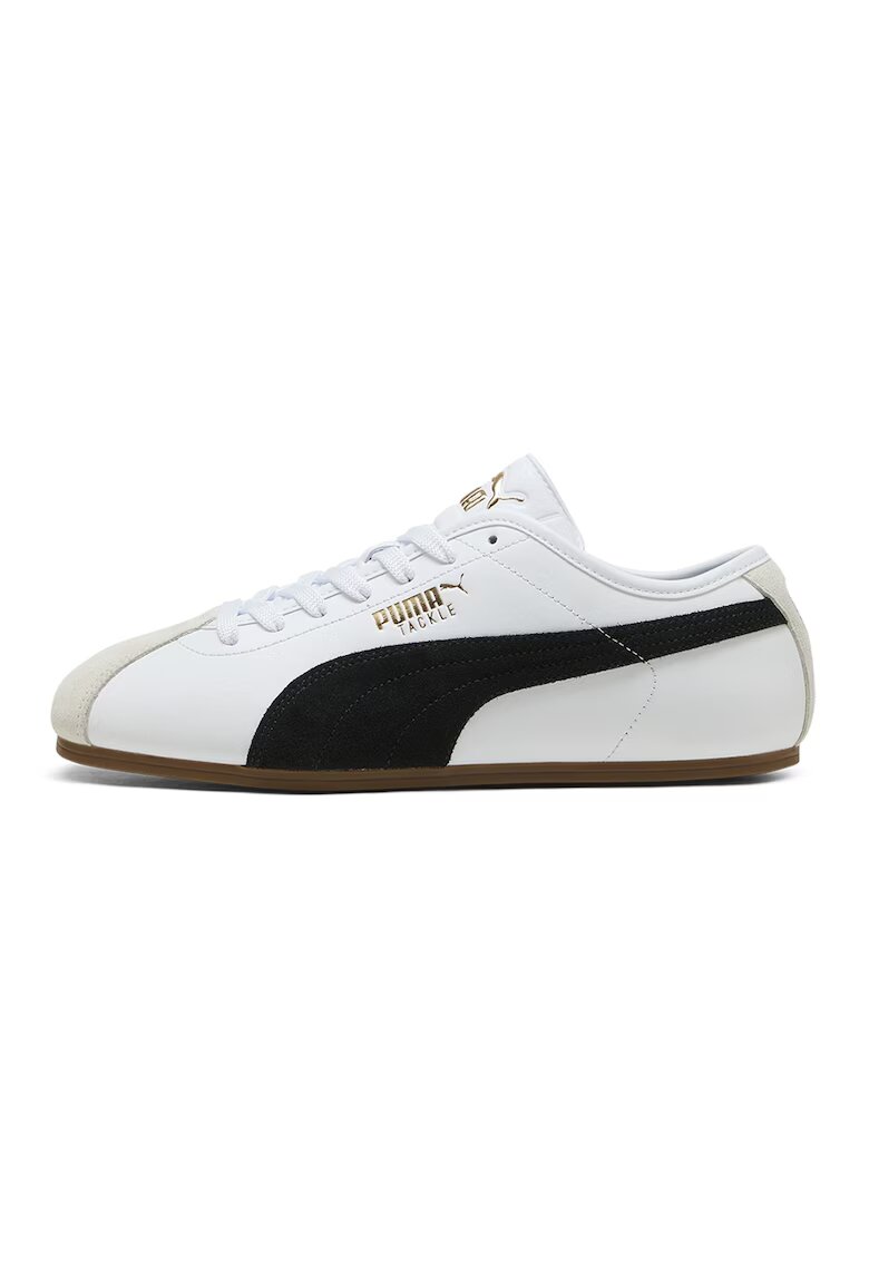 Puma Кожени маратонки Tackle с еко кожа - Избеляло черно/Светло кафяво/Бял