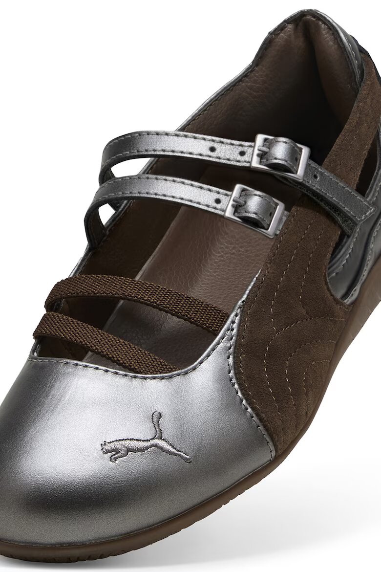 Puma Кожени пантофки Speedcat Кафяв/Сребрист