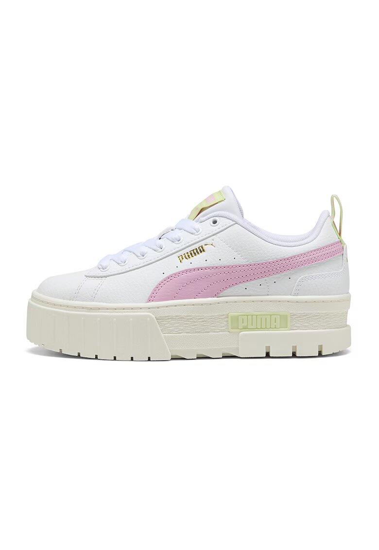 Puma Кожени спортни обувки Mayze със синтетика - Бял/Розово