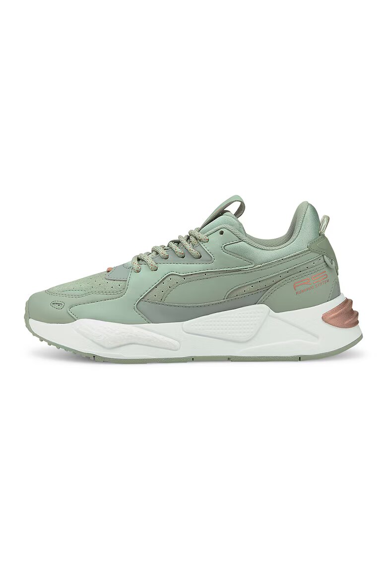 Puma Кожени спортни обувки RS-Z със светлоотразяване - Светлозелен
