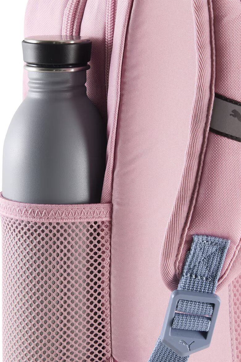 Puma Малка текстилна раница Buzz с релефно лого Черен/Пастелнорозов