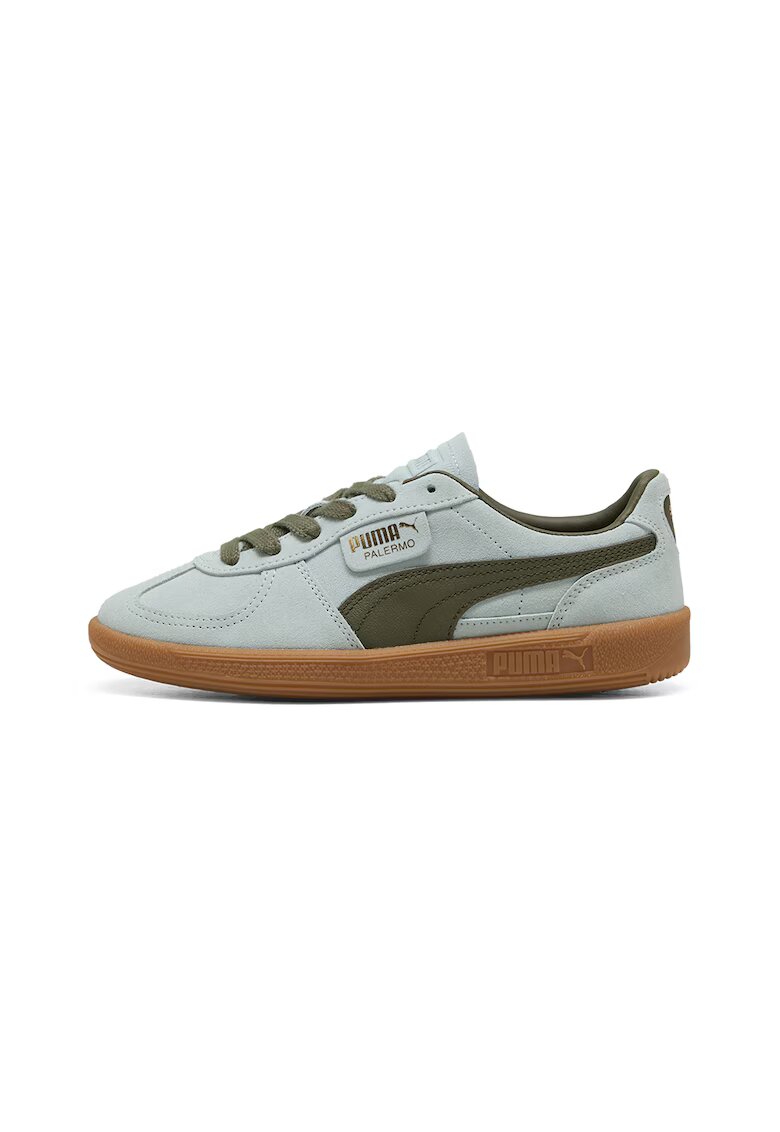 Puma Маратонки Palermo с велур и кожа - Зелен/Бледо синьо