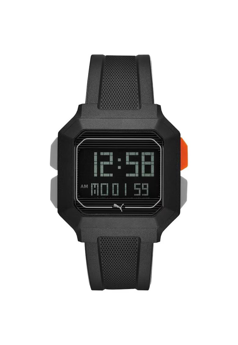 Puma Мъжки спортен часовник Remix P5020 - дигитален - черен - 42x11мм - силиконова каишка - водоустойчив 3 ATM
