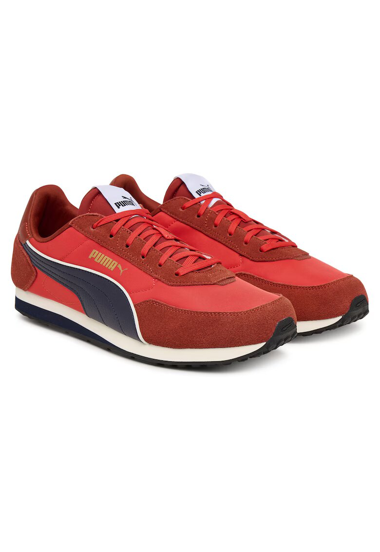 Puma Мъжки спортни обувки - велур и текстил - червени - минималистичен дизайн