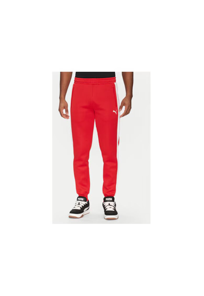 Puma Мъжки спортни панталони 629588 - рециклиран полиестер/памук - червени