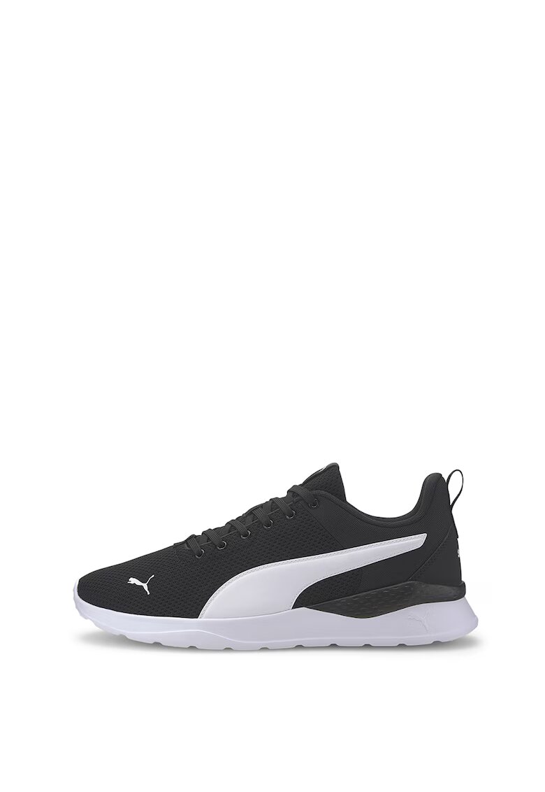 Puma Мрежести спортни обувки Anzarun Line с еко кожа - Бял/Черен