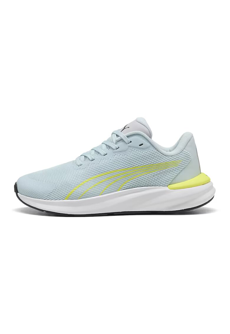 Puma Мрежести спортни обувки Rapid Nitro с контрастно лого - Ледено синьо/Шам фъстък зелено