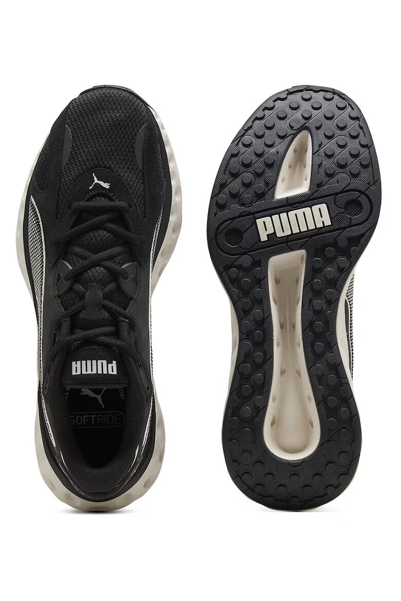 Puma Обувки за бягане Softride Frequence с масивен дизайн Черен/Крем