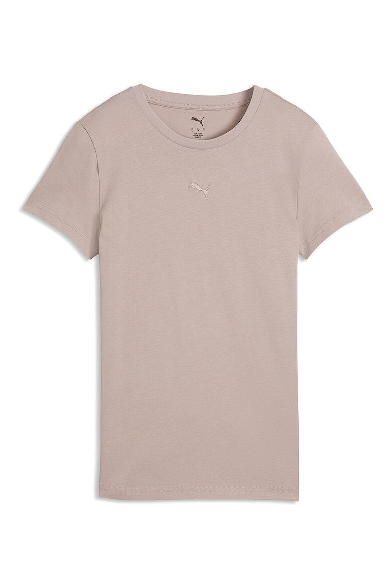 Puma Памучна тениска Essentials с лого Прашно розово