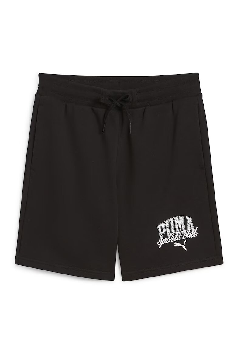 Puma Памучни шорти с лого Бял/Черен